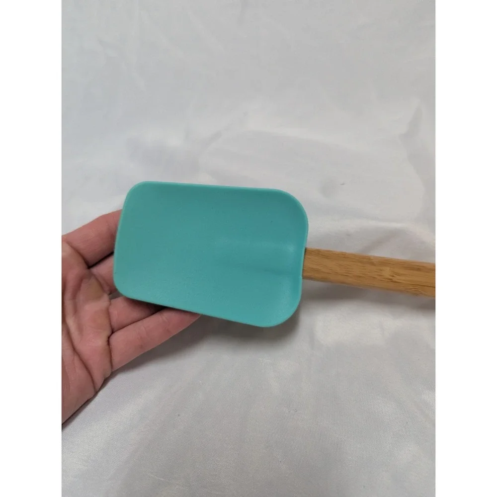 Fiesta Bamboo Silicone Spatula Set Of 2 Rubber Grip 14